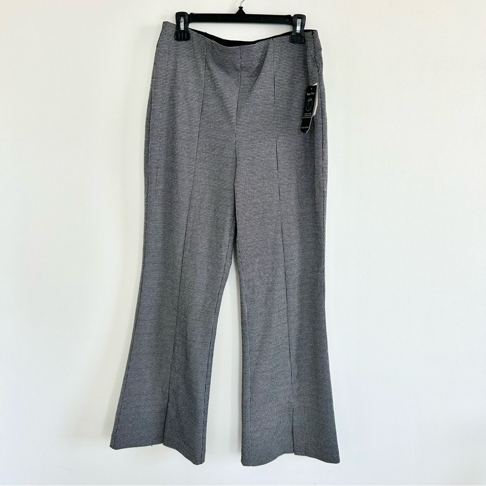 Stitchfix Violets & Roses Pants, Houndstooth Sz 12 Flare Wide Leg stretchy NWT